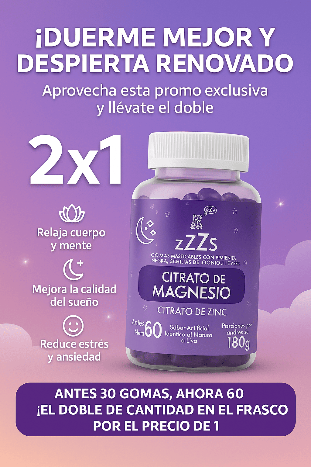 GUMMIESKITS 60 Gomas para dormir