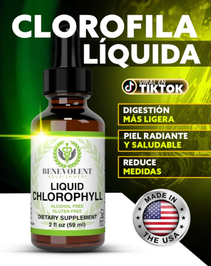 Gotas Clorofila Benevolent® El poder vibrante de la esencia verde de la naturaleza